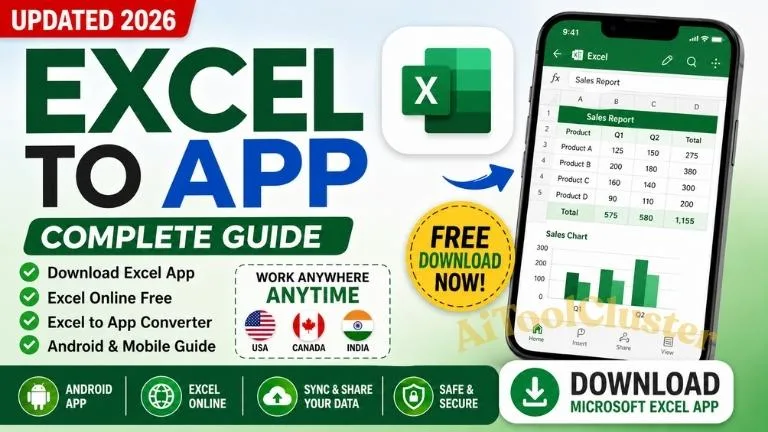 Excel to App 2026: Free Download, Android App & Online Guide