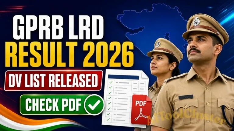 GPRB LRD Result 2026 Released – Check Gujarat Police DV List PDF