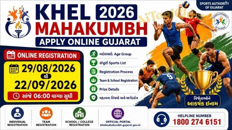 Khel Mahakumbh 2026 Apply Online Gujarat – Registration Form, Sports List, Age Group, Rules & Prize