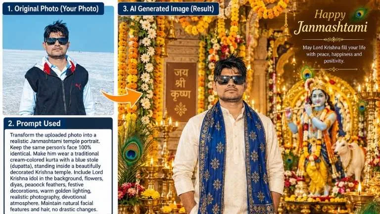 Janmashtami AI Photo Editing Prompts 2026: Krishna AI Photo Ideas