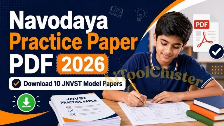 Jawahar Navodaya Practice Paper PDF Download 2026 – 10 Free Papers