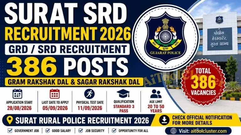 Surat SRD Recruitment 2026: GRD/SRD 386 Posts, Apply Date & Notification