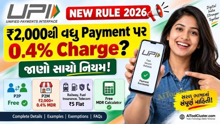 UPI Payments Above ₹2,000: New Charges, 0.4% MDR Rule & Government Update 2026