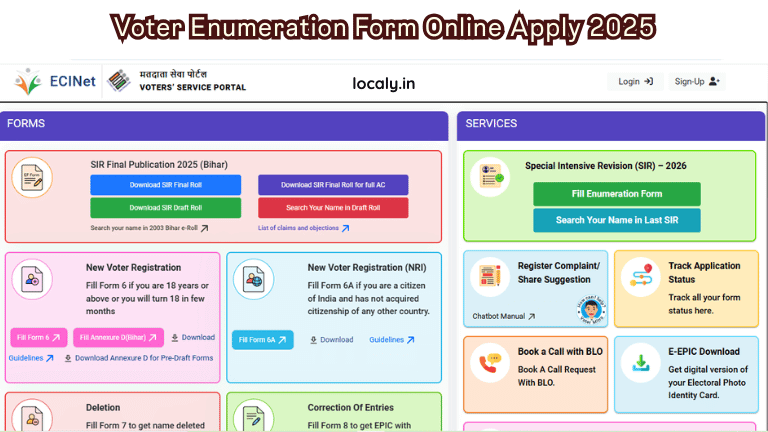 Voter Enumeration Form Online Apply 2025