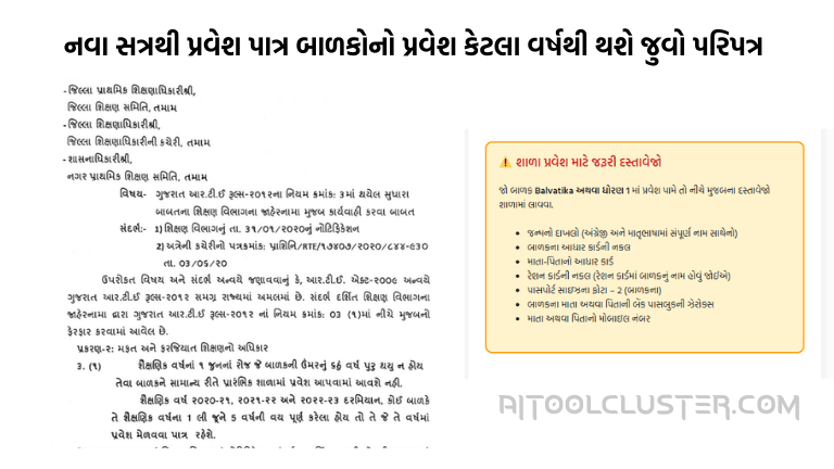 Check School Admission Paripatra Balvatika & Std 1 Age Calculator