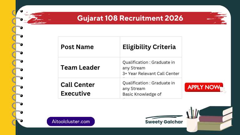 Gujarat 108 Recruitment 2026