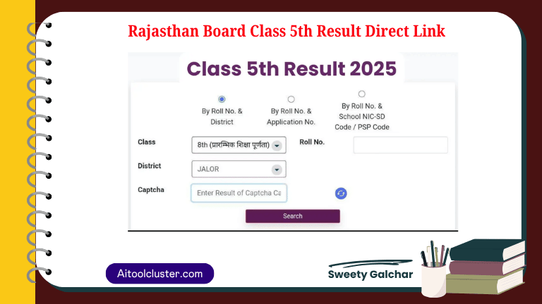 RBSE 5th Result 2026