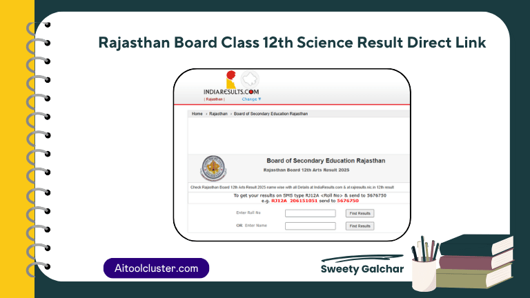 Rajasthan Board 12th Science Result 2026