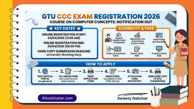 GTU CCC Exam Registration 2026