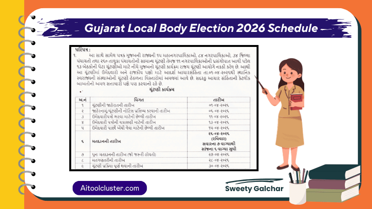 Gujarat Local Body Election 2026 Schedule Declared