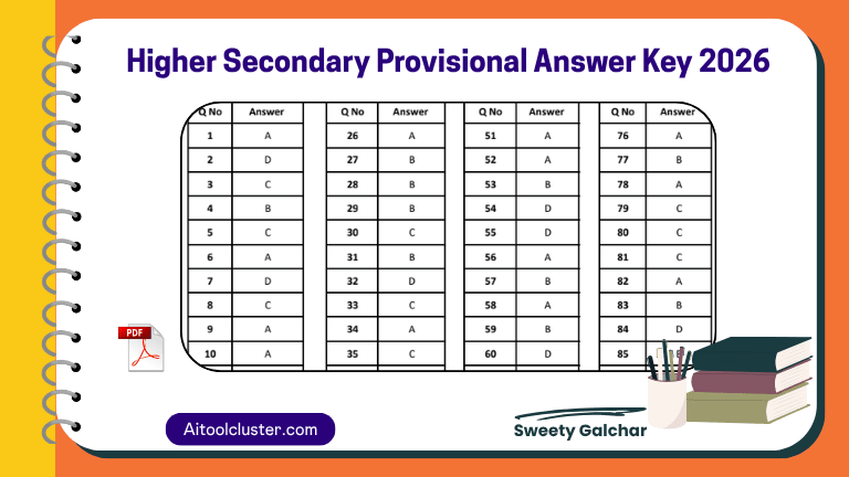 Higher Secondary Provisional Answer Key 2026