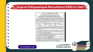 Gujarat Vidhyasahayak Recruitment 2026 for Std 1 to 5